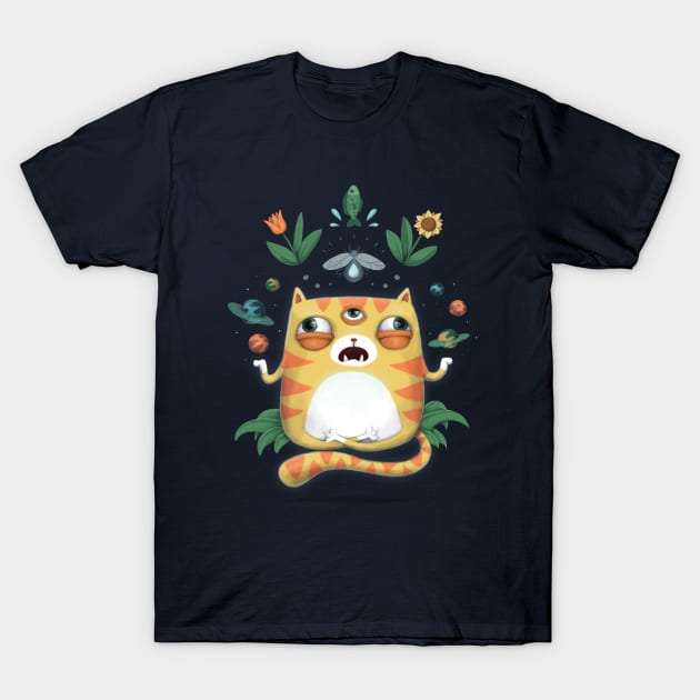 The All Knowing Cat T-Shirt by agrapedesign